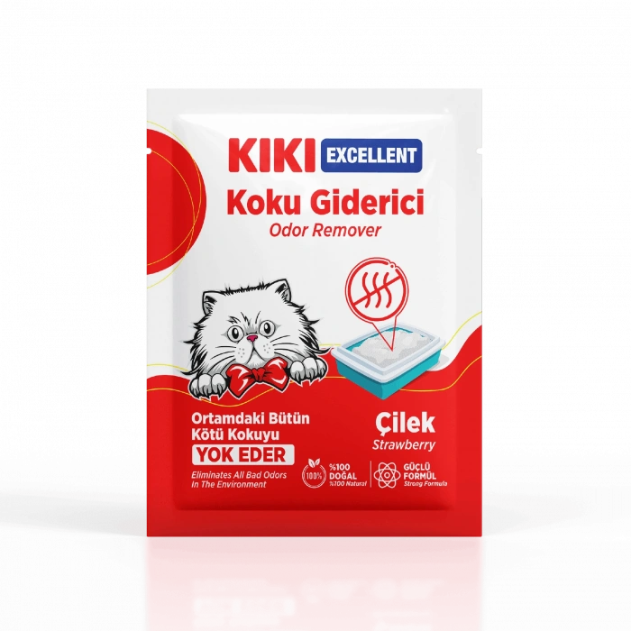 KIKI Excellent Kedi Kumu Koku Giderici Çilek Kokulu 25gr