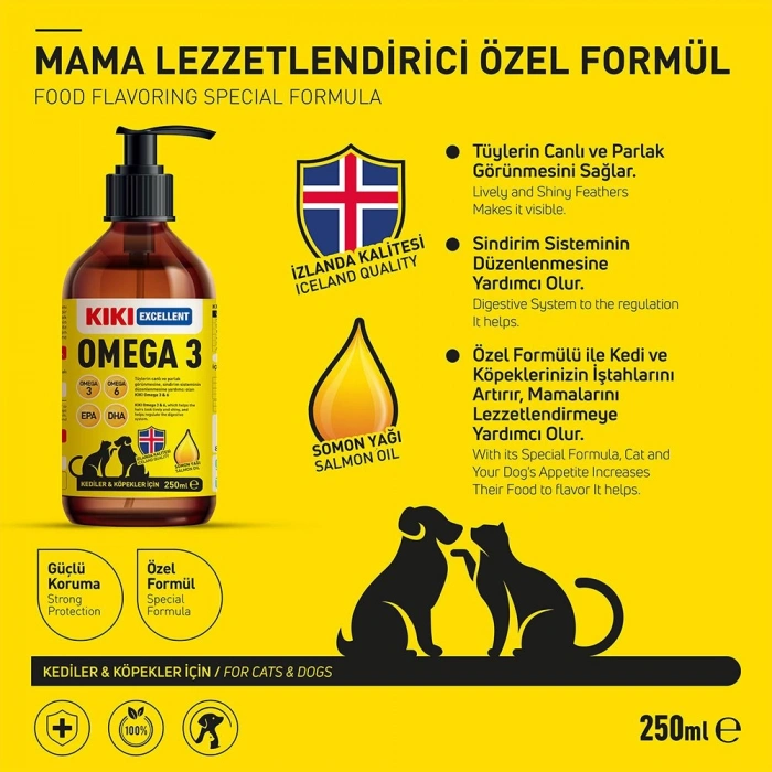 Kiki Excellent Professional Cat&Dog Omega3 250ml