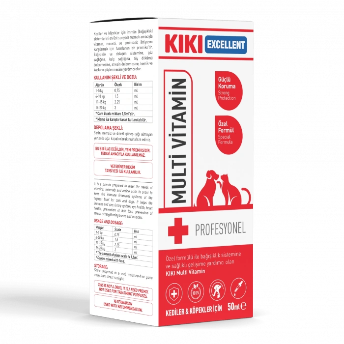 KIKI Kedi & Köpek Multi Vitamin Şurup 50 ml.
