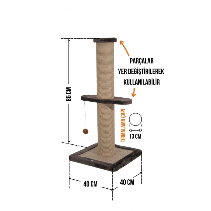 Lotus 86 cm Lts-003 Kahverengi Tırmalama Tahtası