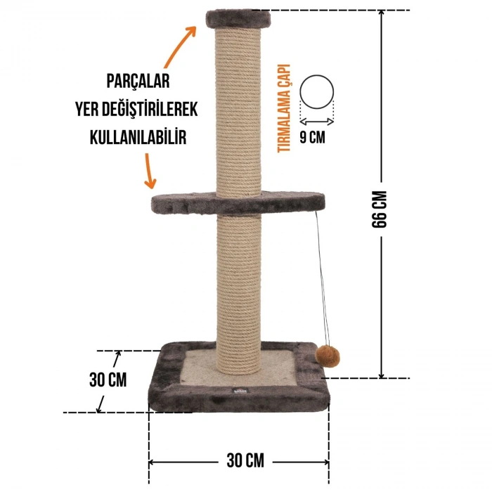 Lotus Tekli Tırmalama LTS-T-001 Kahverengi No:1