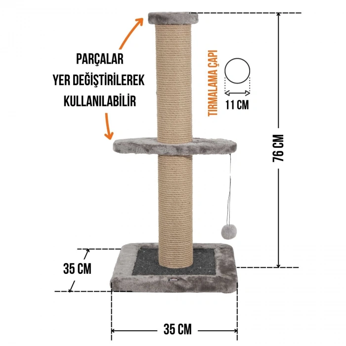 Lotus Tekli Tırmalama LTS-T-002 Gri No:2