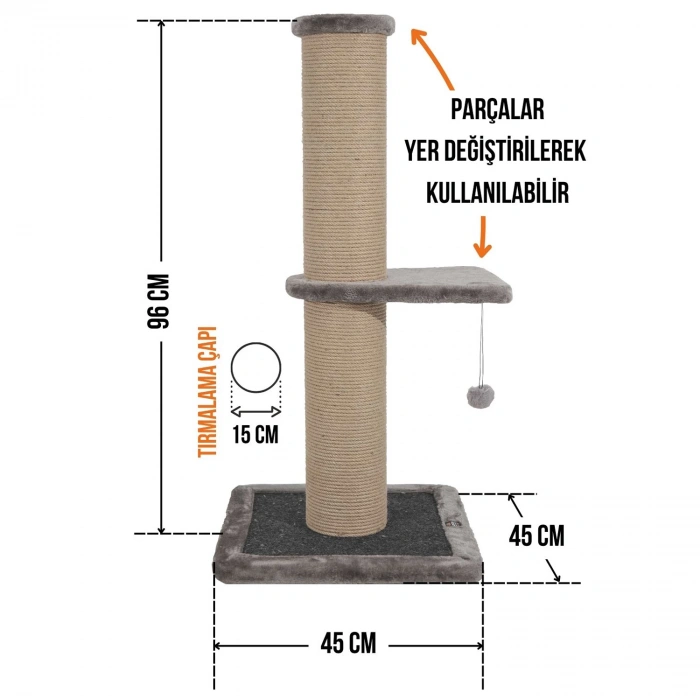 Lotus Tekli Tırmalama LTS-T-004 Gri No:4