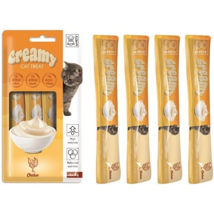 M-Pets Creamy Tavuklu Kedi Ödülü 4 15 gr