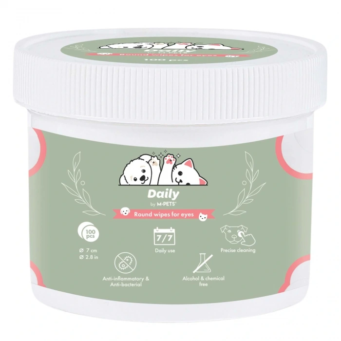 M-Pets Daily Kedi ve Köpekler İçin Göz Çevresi Temizleme Pedi (100lü)