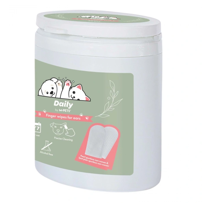 M-Pets Daily Kedi ve Köpekler İçin Kulak Temizliği Parmak Pedi (50li)