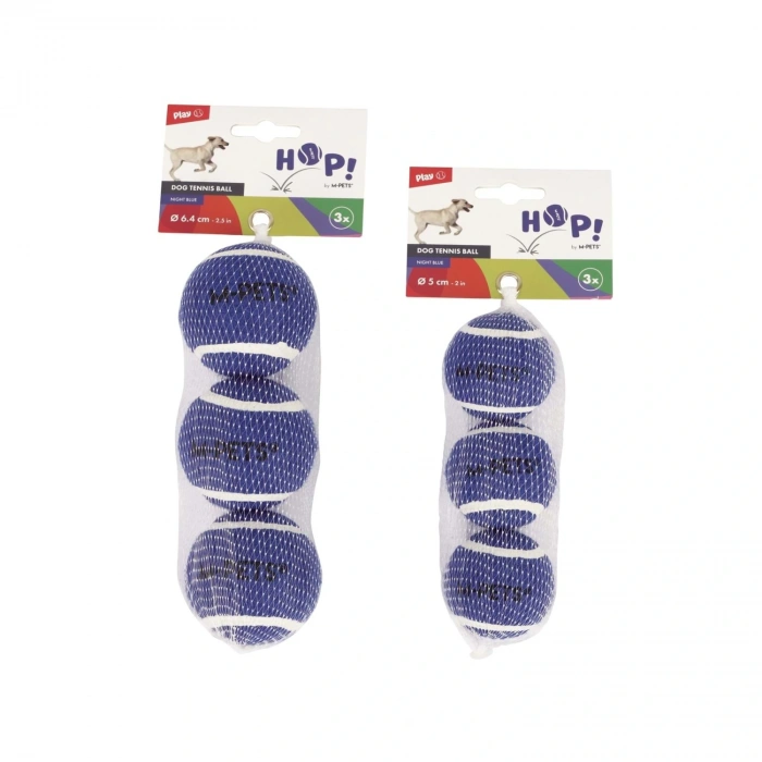 M-Pets Hop Tennis Topu Mavi 5cm 3lü Set