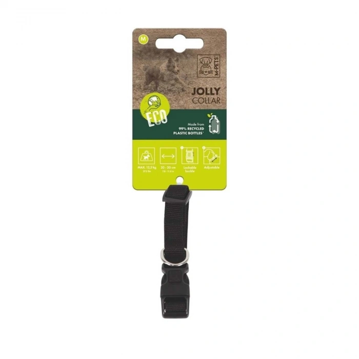 M-Pets Jolly Köpek Boyun Tasması (Siyah) [M]