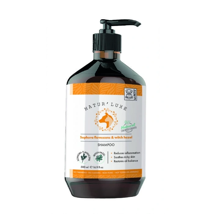 M-PETS NATURLUXE DOG SHAMPOO SAPHORA FLAVESCENS & WİTCH HAZEL 500ML
