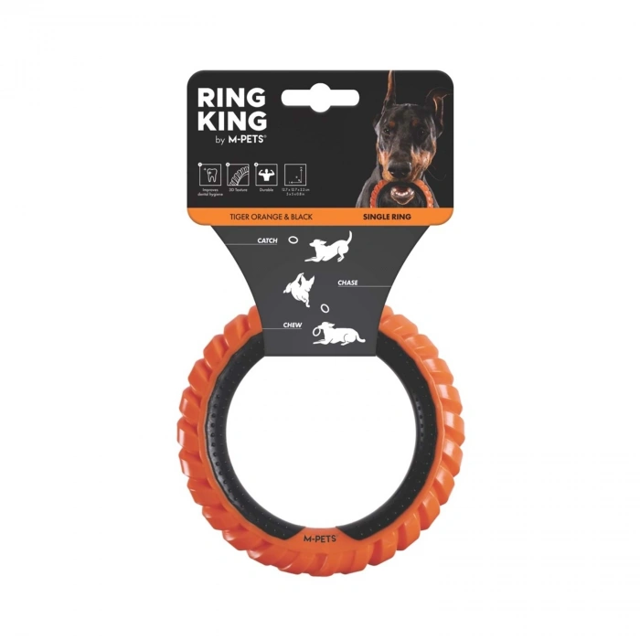 M-Pets Single Ring King Köpek Oyuncağı (Turuncu)