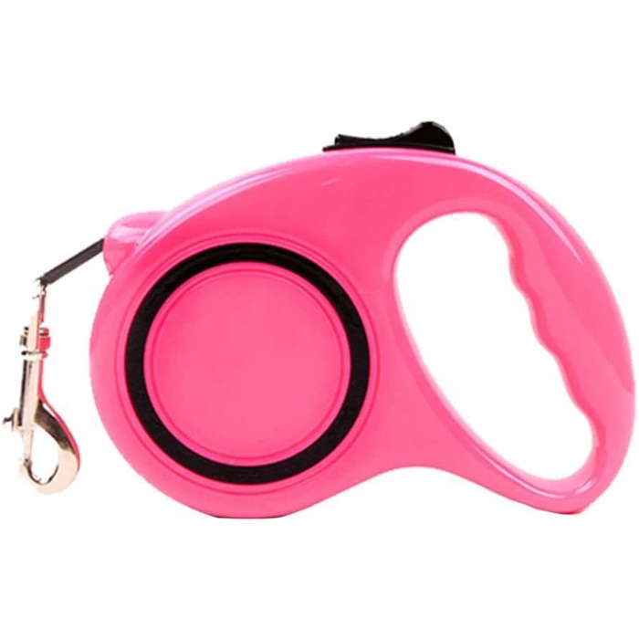 Makaralı Otomatik Köpek Tasması 5 Metre Renkli