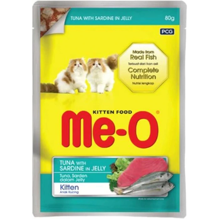Me-O Ton Balıklı ve Sardalyalı Yavru Yaş Kedi Maması 80gr