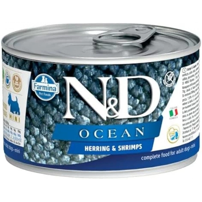 N&D Ocean Tahılsız Ringa&Karides 140gr Mini Yaş Köpek Konservesi