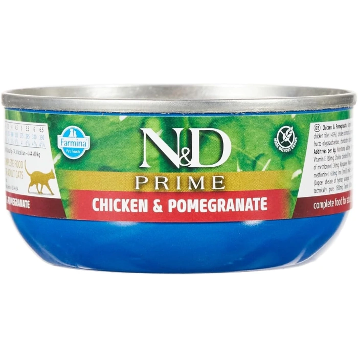 N&D Prime Tavuklu ve Narlı Tahılsız Yetişkin Kedi Konservesi 70gr