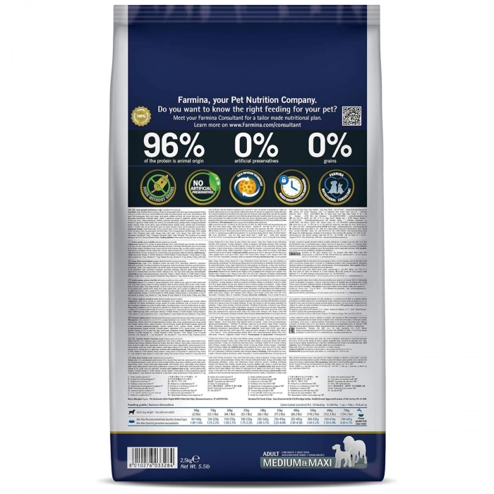 N&D Pumpkin Tahılsız Bal Kabaklı, Kuzu Etli Ve Yaban Mersinli Orta Ve Büyük Irk Yetişkin Köpek Maması 2.5 Kg