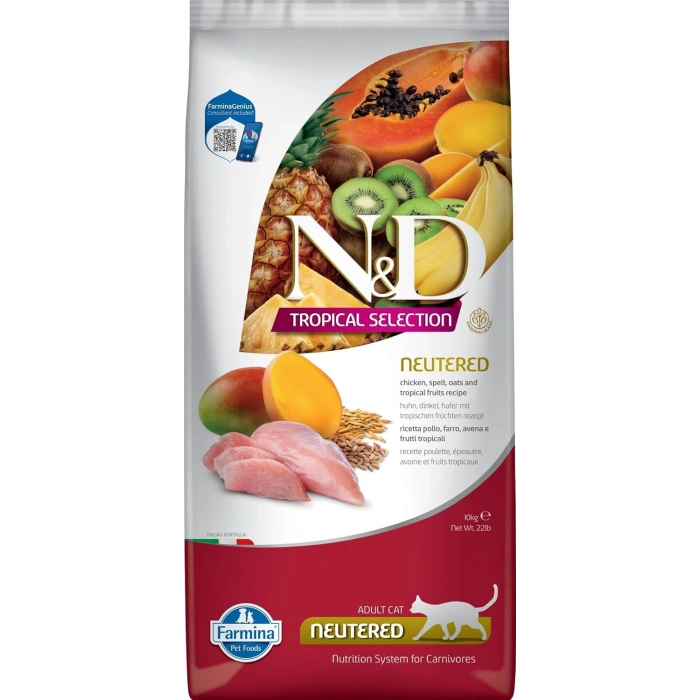 N&D Tropical Selection Tavuklu Kısırlaştırılmış Kedi Maması Açık 1 Kg