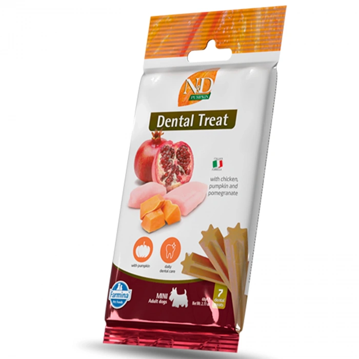 ND Narlı Balkabaklı Tavuklu Mini Köpek Ödülü Dental Treat 7li Paket