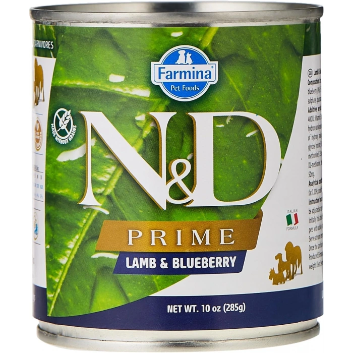 N&D Prime Kuzulu ve Yaban Mersinli Tahılsız Yetişkin Köpek Konservesi 285gr