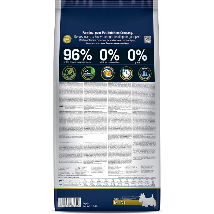 N&D Pumpkin Bal Kabaklı Kuzulu ve Yaban Mersinli Küçük Irk Tahılsız Yetişkin Köpek Maması 7kg