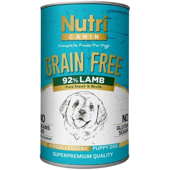 Nutri Canin Kuzulu ve Patatesli Tahılsız Yavru Köpek Konservesi 400gr