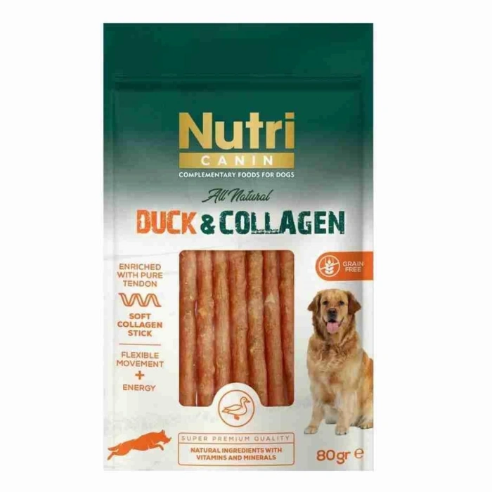 Nutri Canin Ördek Etli ve Kolajenli Tahılsız Köpek Et Ödülü 80 Gr.