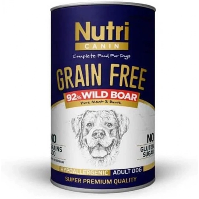 Nutri Canin Tahılsız Yaban Domuzlu Yaş Köpek Maması 400 gr