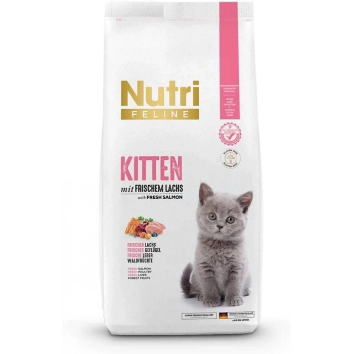 Nutri Feline Glutensiz Somonlu Düşük Tahıllı Yavru Kedi Maması 2kg