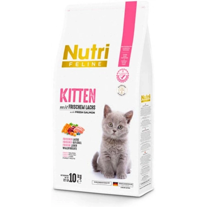 Nutri Feline Kitten Düşük Tahıllı Somonlu Açık Kedi Maması 1 Kg.