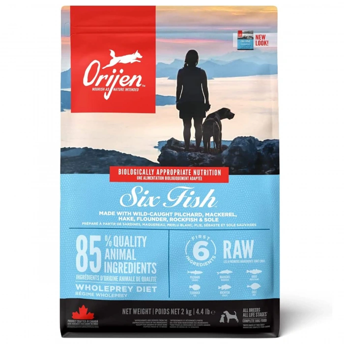 ORIJEN Six Fish Köpek Maması 2kg - Tüm ırk ve yaşam evreleri için