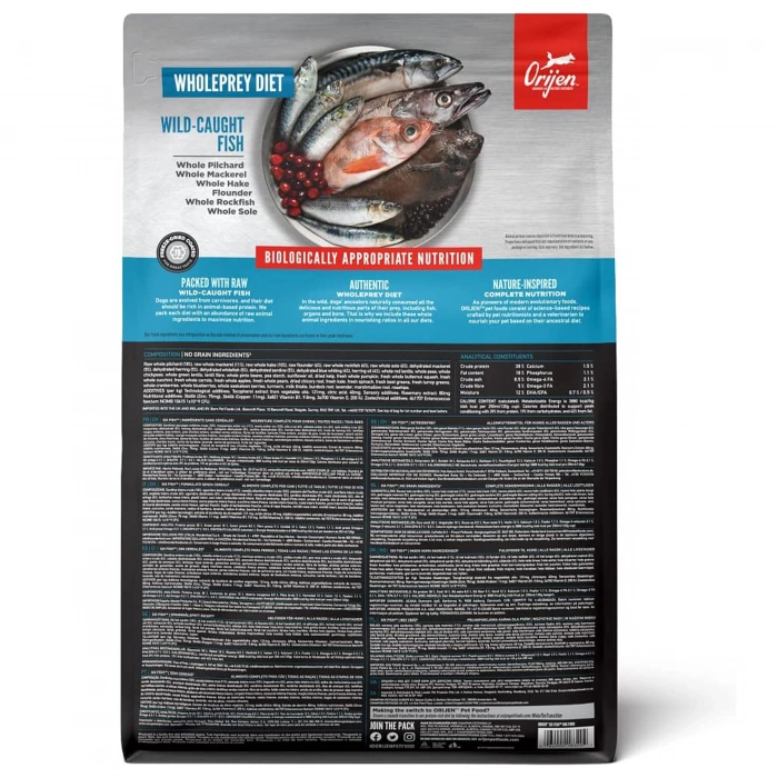 ORIJEN Six Fish Köpek Maması 2kg - Tüm ırk ve yaşam evreleri için