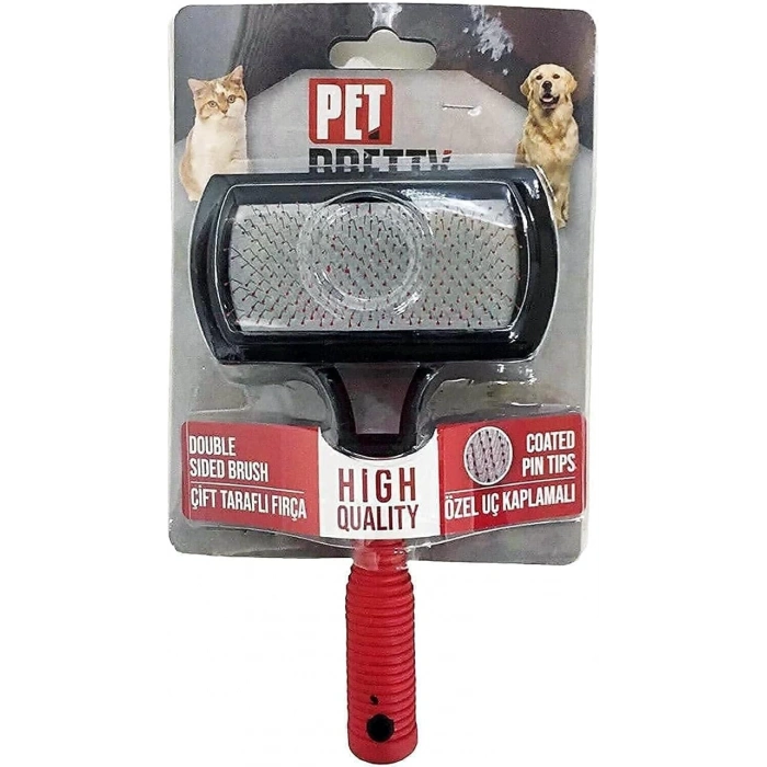 Pet Pretty Kedi Ve Köpekler İçin Çift Taraflı Fırça Özel Uç Kaplamalı