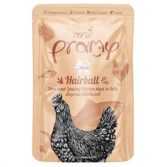 Pramy Hairball Ton Balığı ve Tavuklu Kedi Maması 70g