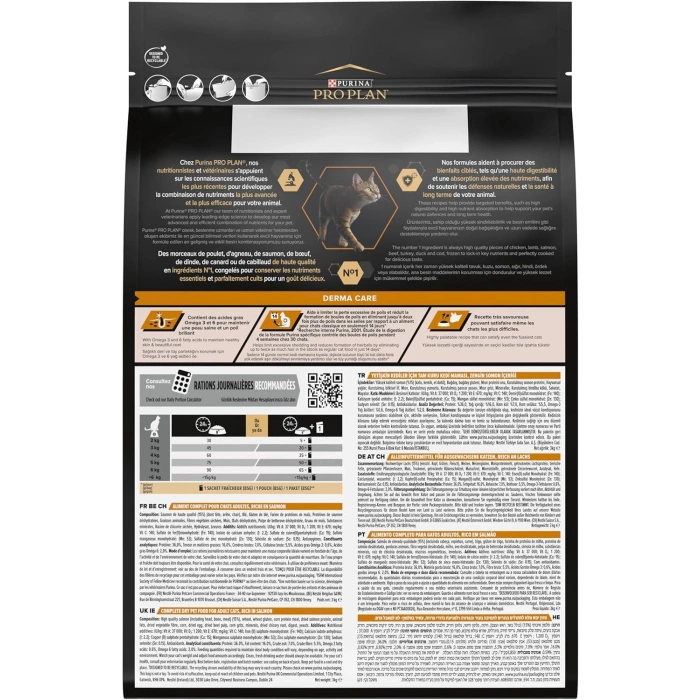 Pro Plan Derma Plus Somonlu Tüy Yumağı Önleyici Yetişkin Kedi Maması 3kg