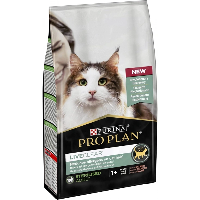 Pro Plan LiveClear Somonlu Alerjen Azaltan Kısırlaştırılmış Kedi Maması 1,4kg