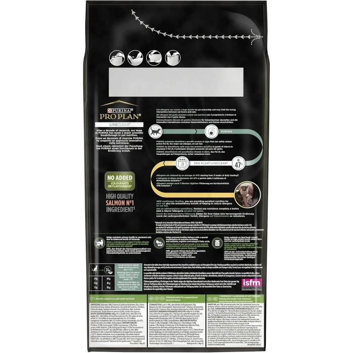 Pro Plan LiveClear Somonlu Alerjen Azaltan Kısırlaştırılmış Kedi Maması 1,4kg