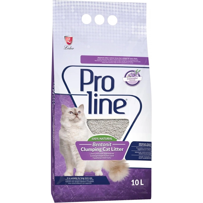 Proline Lavanta Kokulu Bentonit İnce Taneli Kedi Kumu 10 lt