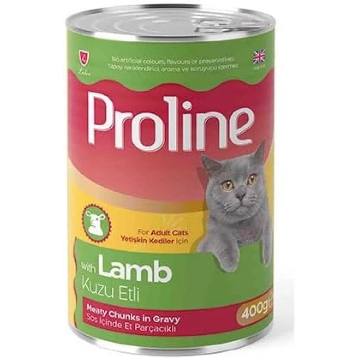 Proline Sos İçinde Et Parçacıklı Kuzu Etli Yetişkin Kedi Maması 400 g