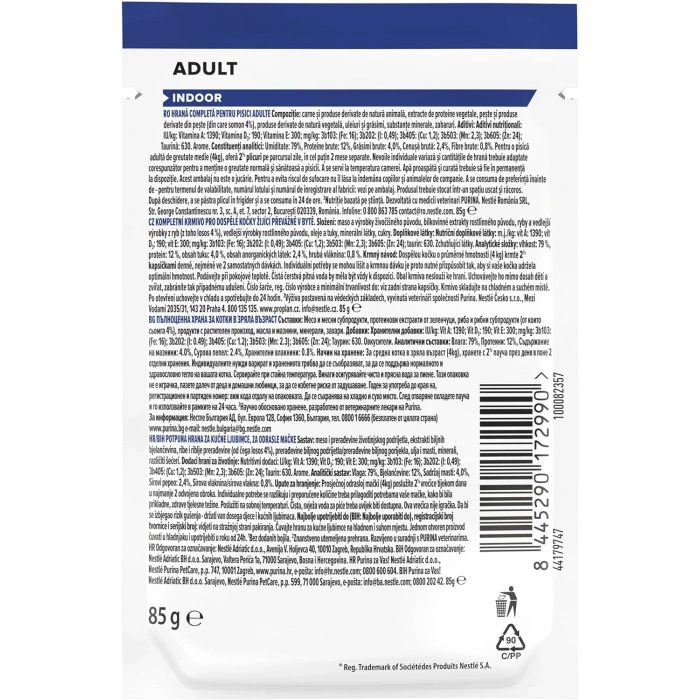 Proplan İndoor Somonlu Pouch Kedi Konservesi 85 Gr