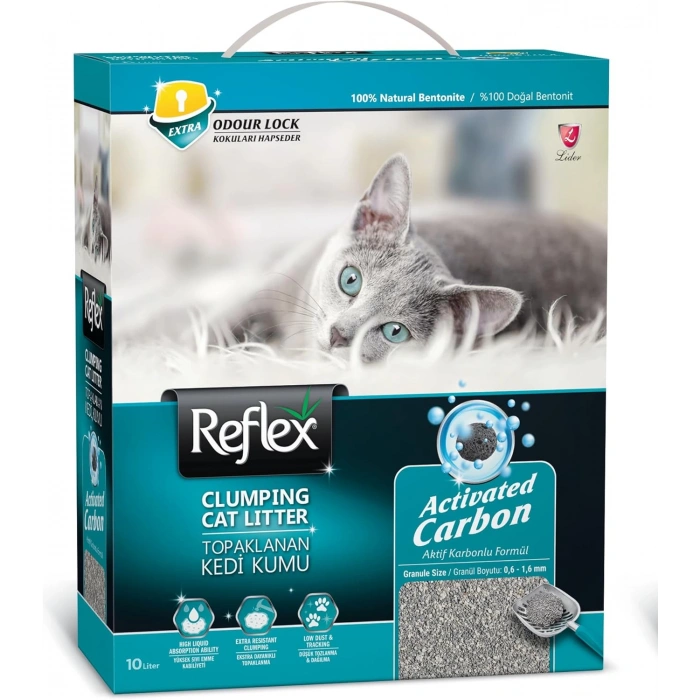 Reflex Aktif Karbonlu Süper Hızlı Topaklanan Kedi Kumu 10lt