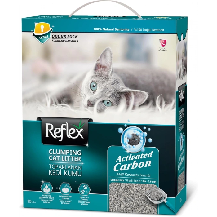 Reflex Aktif Karbonlu Süper Hızlı Topaklanan Kedi Kumu 10lt