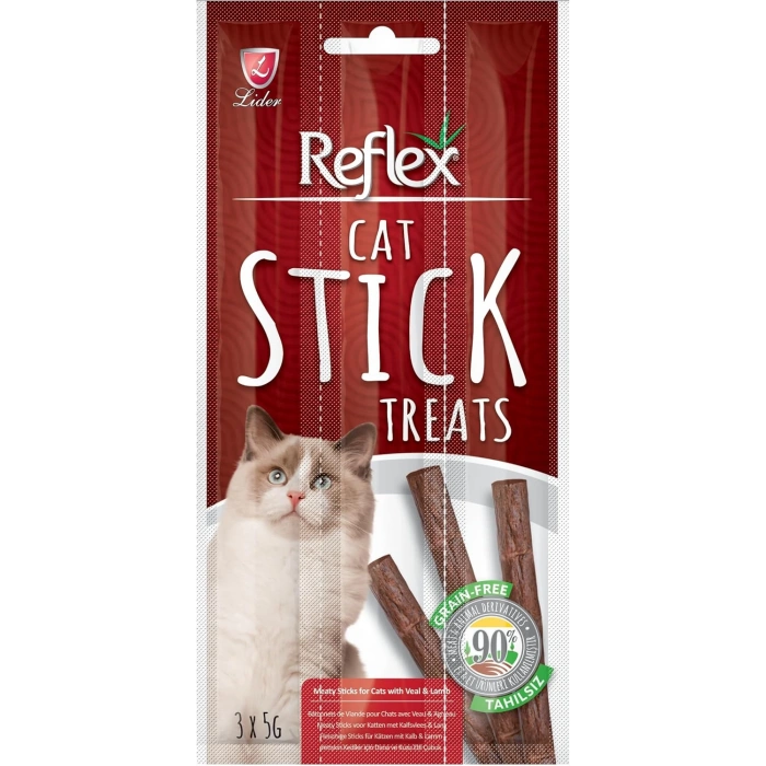 Reflex Biftekli ve Kuzulu Kedi Ödül Stick 3*5g