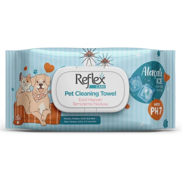 Reflex Care Alaçatı Ice Evcil Hayvan Temizleme Havlusu 50 Ad.