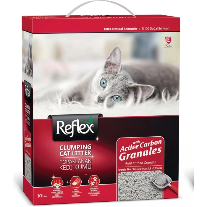 Reflex Granül Aktif Karbonlu Süper Hızlı Topaklanan Kedi Kumu 10lt