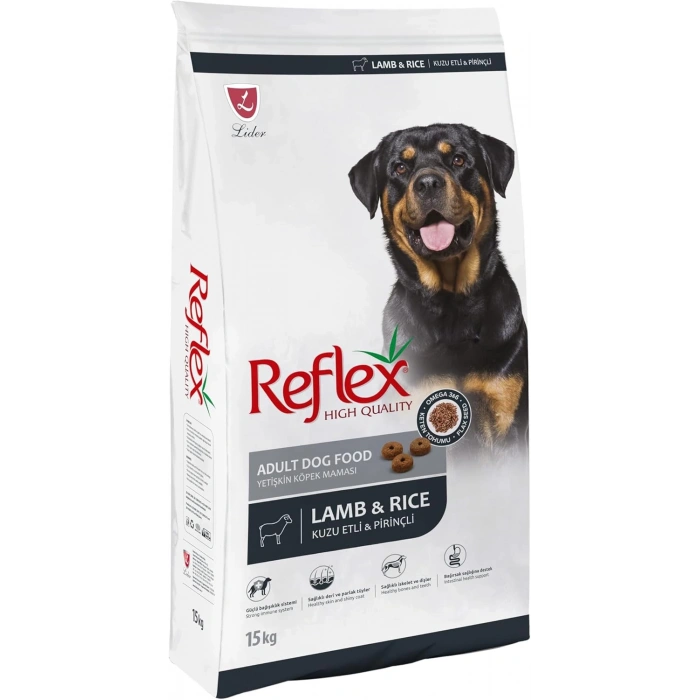 Reflex Kuzu Etli ve Pirinçli Yetişkin Köpek Maması Açık 1 Kg