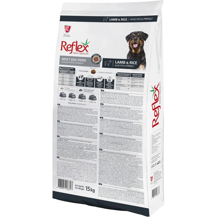 Reflex Kuzu Etli ve Pirinçli Yetişkin Köpek Maması Açık 1 Kg