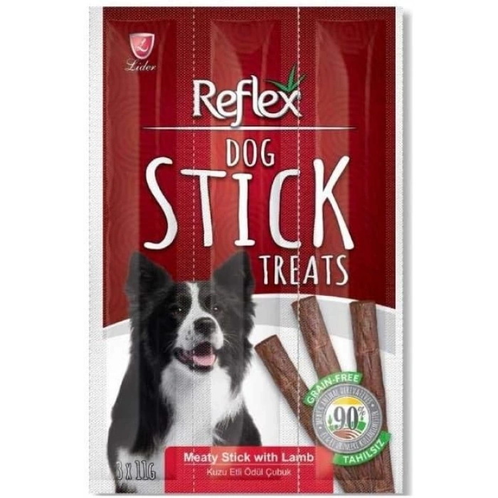 Reflex Kuzulu Tahılsız Köpek Ödül Çubuğu (3 Parça) 33 gr