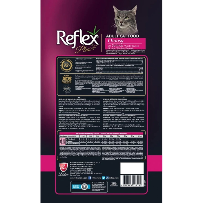 Reflex Plus Choosy Seçici Kediler için Somonlu Yetişkin Kedi Maması 1,5kg