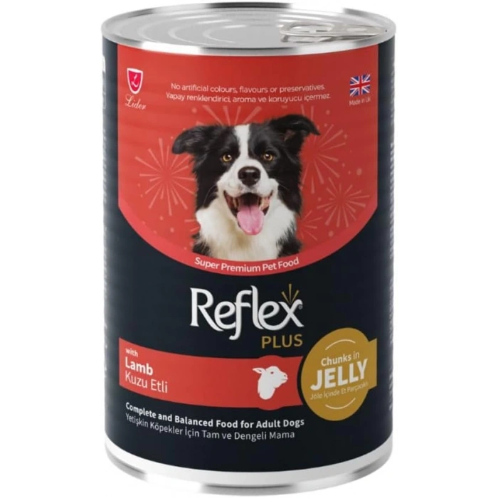 Reflex Plus Jöle İçinde Kuzu Etli Yetişkin Konserve Köpek Maması 400 GR
