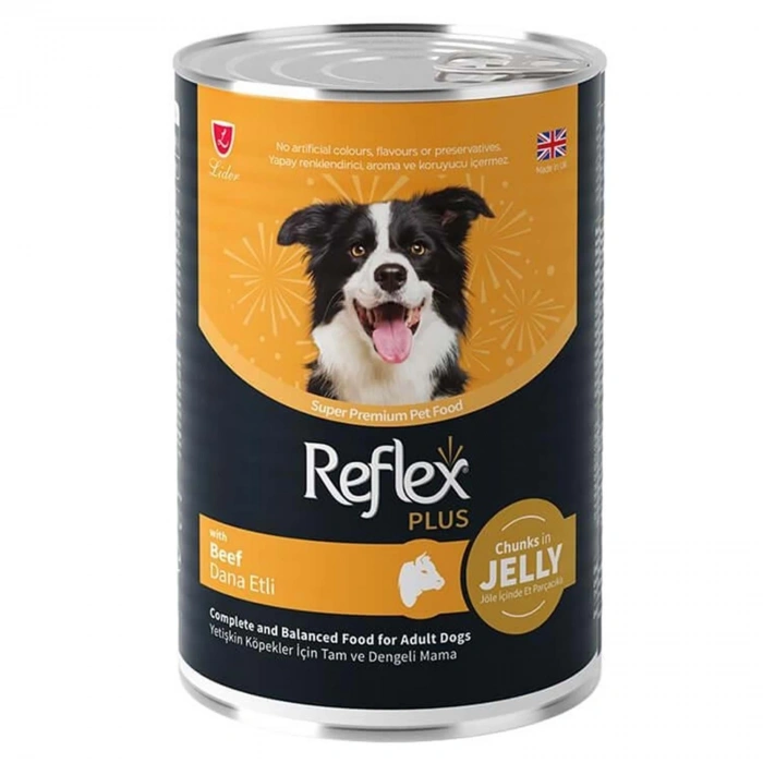 Reflex Plus Jöle İçinde Parça Dana Etli Yetişkin Köpek Konservesi 400gr