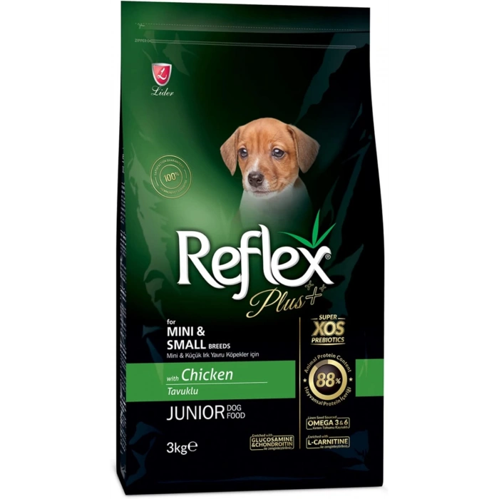 Reflex Plus Mini ve Küçük Irk Tavuklu Yavru Köpek Maması 3kg